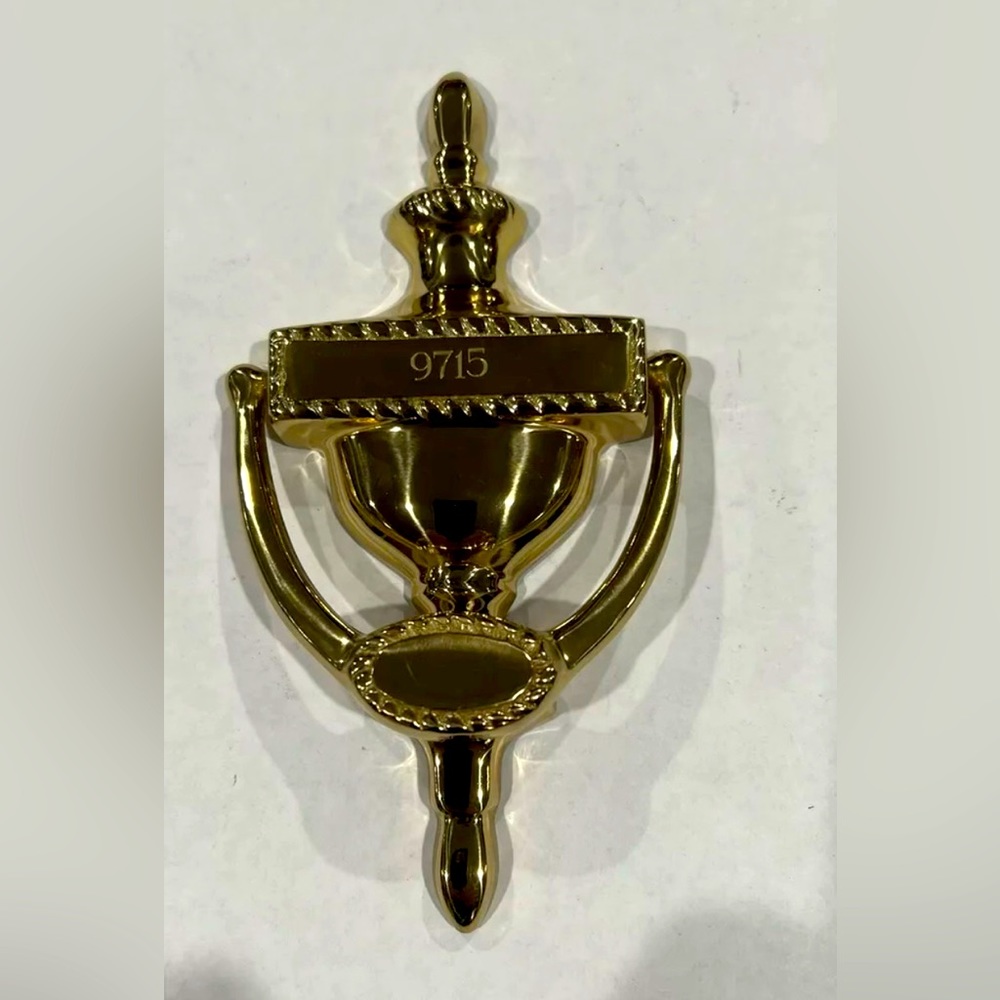 Lillian Vernon Classic Brass Door Knocker Rope Design NEW in original box